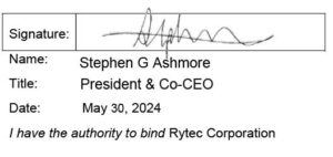 Stephen G Ashmore signature
