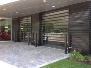 Spiral FV with black slats between Lexan